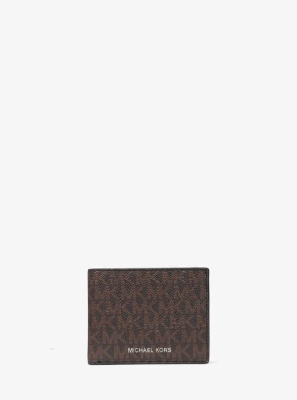 Panske Penazenky Michael Kors Logo Slim Billfold With Keychain Čierne Hnede - Doplnky Michael Kors Slevy | EUQMO-5698